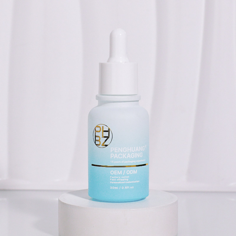 Customized 1oz 30ml Glas Serum Tropffflaschen mit Logo für Gesichtspflegeöl