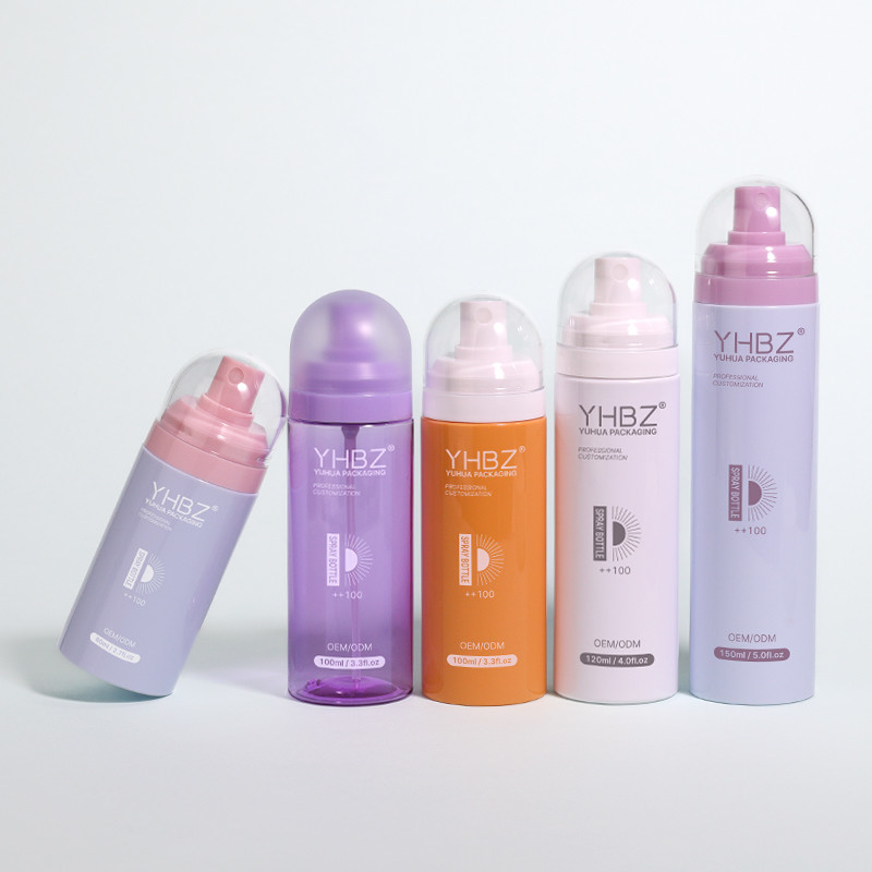 Custom Logo Klar-Plastik-Sprühflaschen 80ml 100ml 120ml Kosmetische Feinschmelz-Sprühflasche