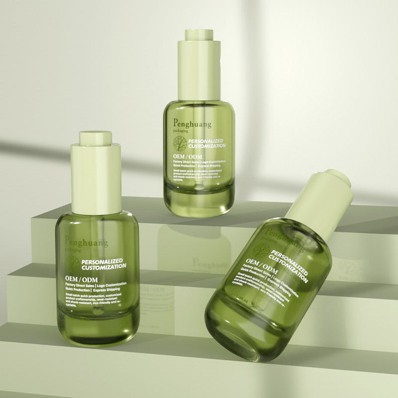30 ml Grüne Hiar Öl Glasflasche mit Druckdropper