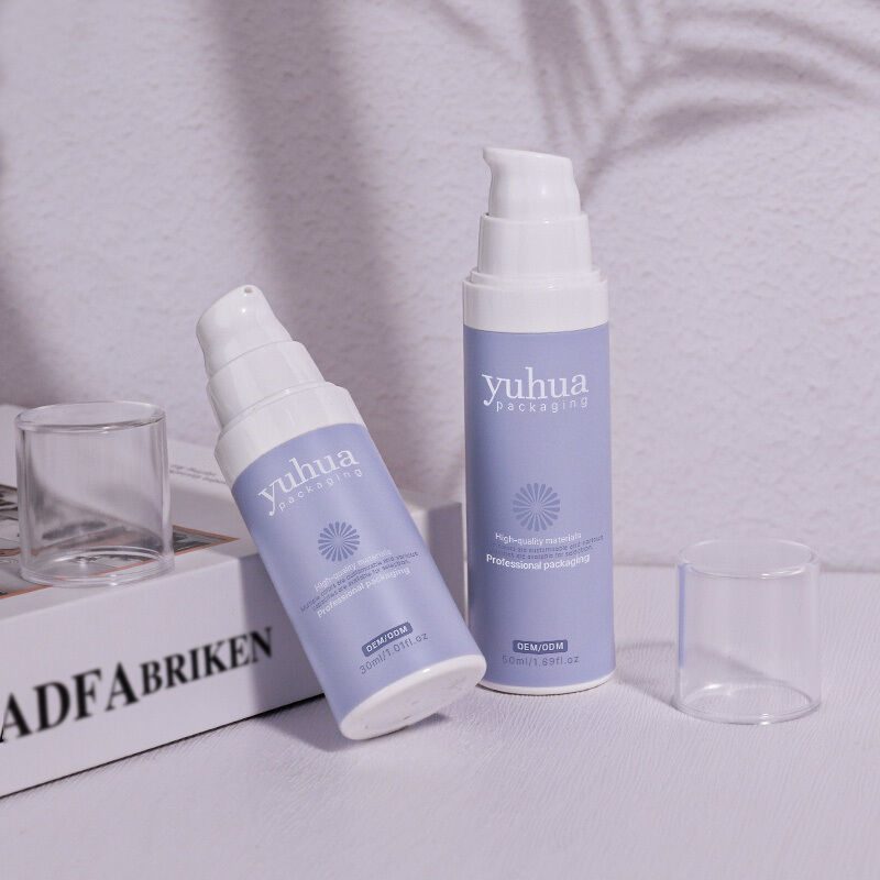 Recycelbare Plastik-Lotionflasche mit luftloser Pumpe und Schraubkappe für die Verpackung von Kosmetikserum-Toner und den individuellen Logodruck