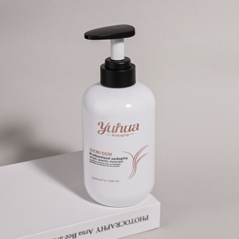 500 ml runde PET-Kosmetikflasche aus recycelbarem Material zur Unterstützung nachhaltiger Verpackungsinitiativen in der Kosmetik