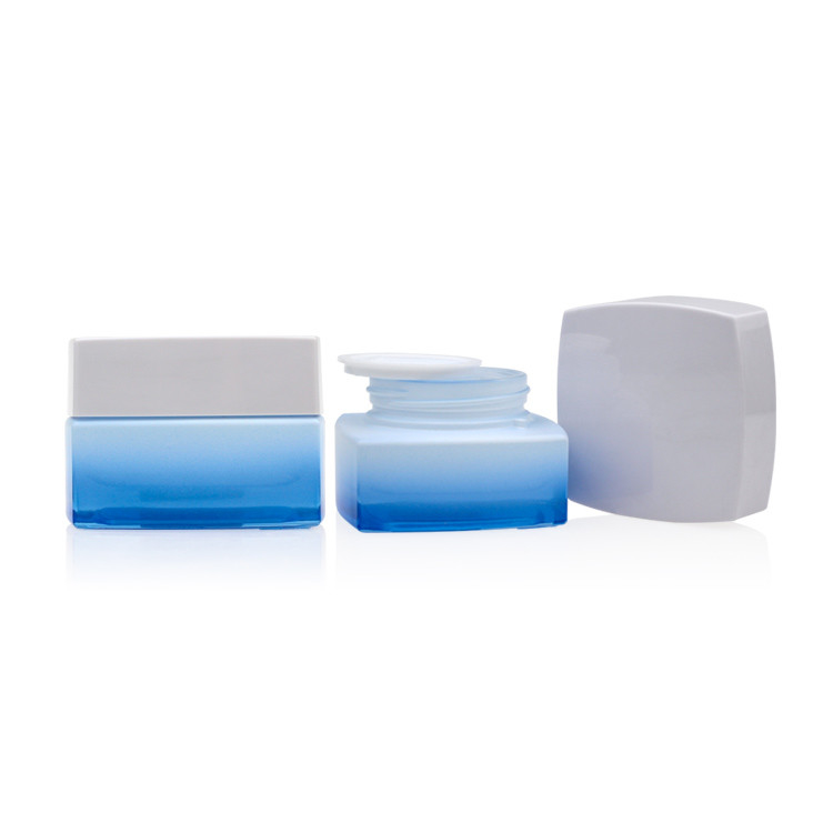 Hautpflege-kosmetische Glasgefäß-kundenspezifische Farbmalerei-Verpackenglas-Behälter 20G 50G
