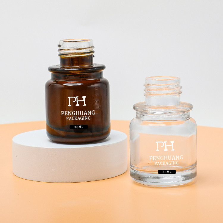 Hautpflege-Öl-verpackende Glastropfenzähler-Kappen-Flasche Mini Amber Color Customized