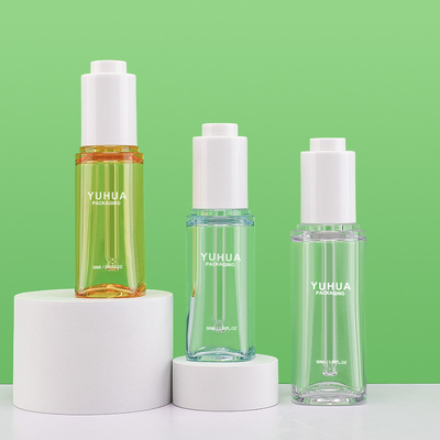 kundenspezifische PETG Plastikserum-Flasche 30ml 50ml mit Tropfenzähler-Kappe