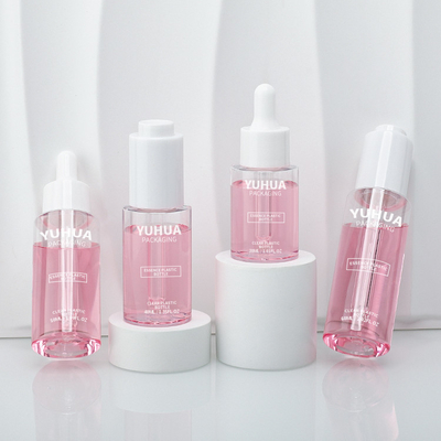 Kundenspezifisches klares Serum-Lotions-Flaschen-Verpacken des Zylinder-30ml 40ml 50ml 60ml