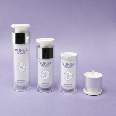 Doppelwandige Plastikflasche ohne Luft 30 ml 50 ml klare Flasche ohne Luft