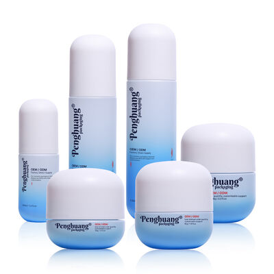 Glas-Kosmetikverpackungsset mit Siebdruckoberflächenbehandlung mit individuellem Logo und Farbanpassung