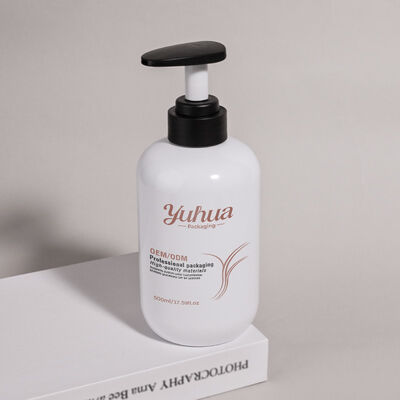 500 ml runde PET-Kosmetikflasche aus recycelbarem Material zur Unterstützung nachhaltiger Verpackungsinitiativen in der Kosmetik