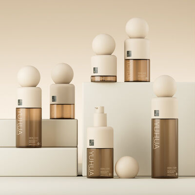 Amber Plastik Lotion Flasche YHT177 Feuchtigkeitscreme Lotion Behälter undicht Dauerverpackung geeignet für Kosmetik