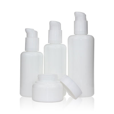 Kundenspezifisches leeres 100ml 120ml 200ml Opalglasflasche White Porcelain ringsum Form
