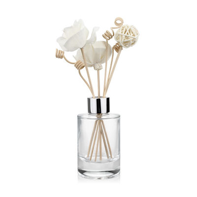 Diffusor der Runden-105ml füllt leeres Klarglas mit Rattan-Stöcken ab