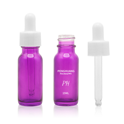 purpurrotes Boston Glas 15ml 60ml 120ml füllt weißen Tropfenzähler ab