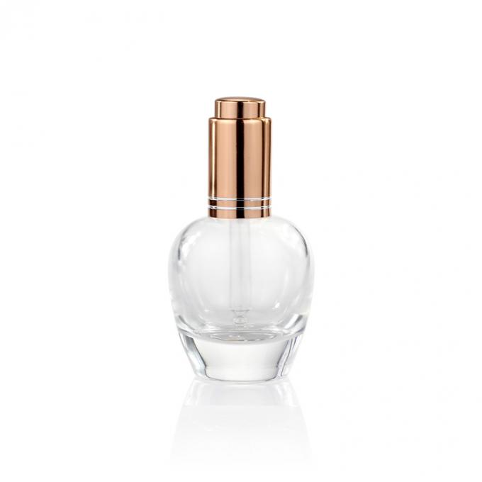 Runden-Mattglas-Gesicht Penghuang neuestes Entwurfs-30ml, das Serum-Flasche mit Luxusaluminiumdeckel weiß wird