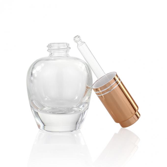 Runden-Mattglas-Gesicht Penghuang neuestes Entwurfs-30ml, das Serum-Flasche mit Luxusaluminiumdeckel weiß wird