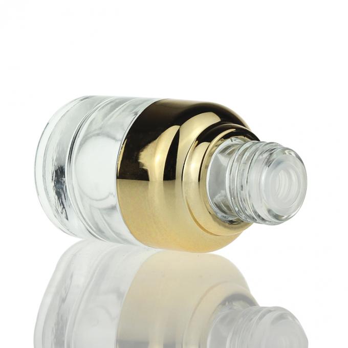 Hohe Qualität 20-ml-Aluminiumschulter füllt Hautpflege-Glas-Wesentlich-kosmetische Serum-Tropfflasche S032 ab