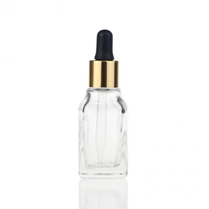 Neuer Entwurfs-klare kosmetische Verpackenserum-Luxus-Glasflasche 35ml mit Tropfenzähler