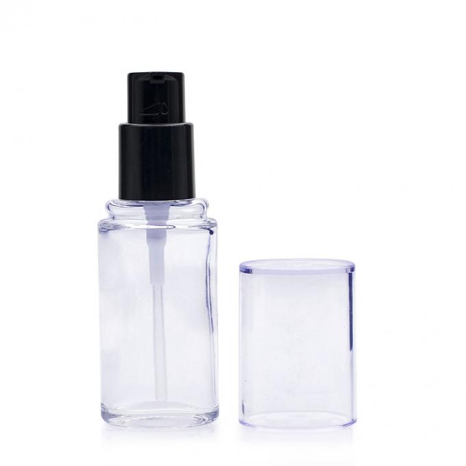 leere Glasstaub-Grundlagen-Flasche der Ellipsen-35ml für das kosmetische Verpacken