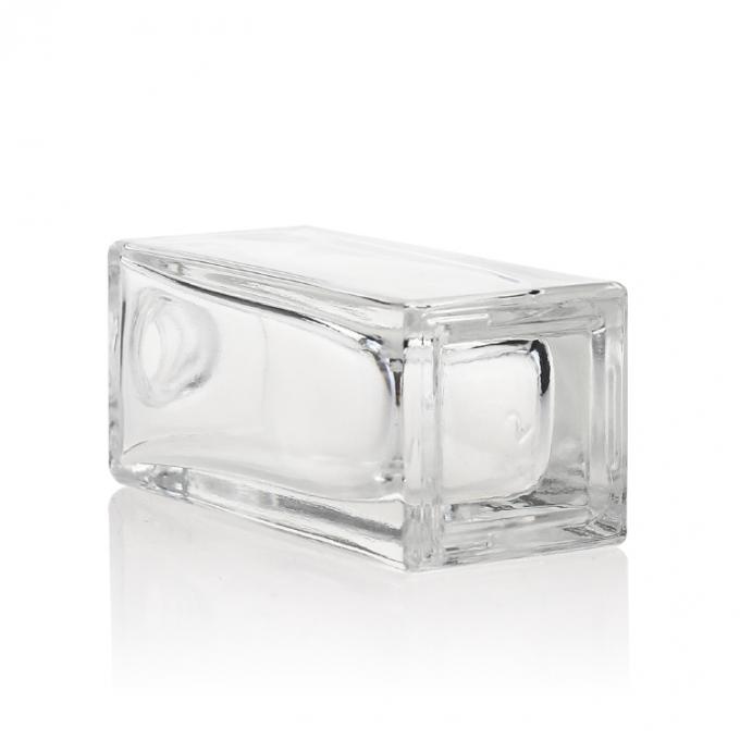 Populäre klare Grundlagen-Glas-Flasche Logo Print Square Shapeds 30ml mit Lotions-Pumpe