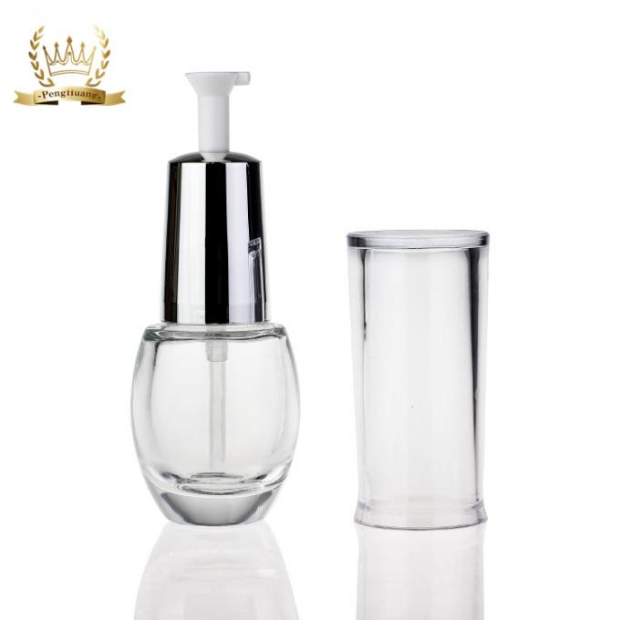 Körperlotionsflaschen-Nebelsprühflasche des Flaschenglases freundlicher silberner kleiner kosmetischer Lotion Eco Verpackenleere