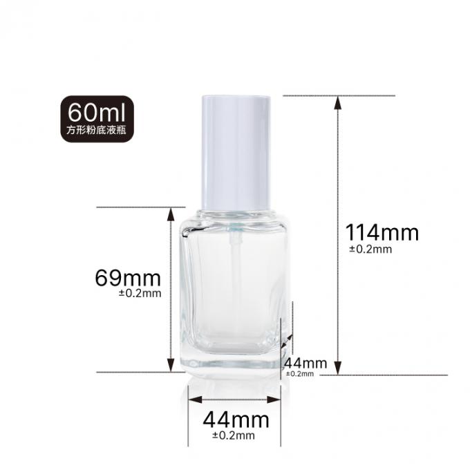 Lotions-Pumpen-flüssige klare Grundlagen-Flasche der Quadrat-einzigartige Mode-Öl-kosmetische Glasflaschen-60ml