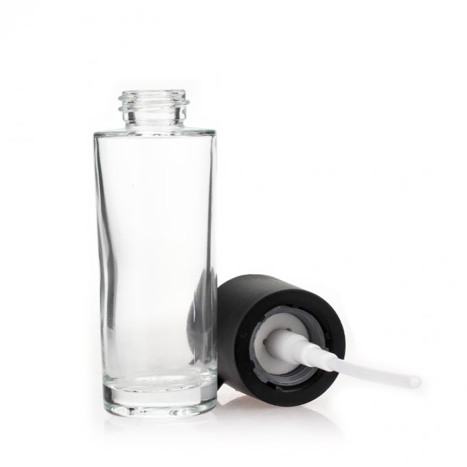 Kundenspezifische spezielle Flaschen-Lotions-Großhandelsflaschen-kosmetische Glasflasche der flüssigen Grundierung der Pumpen-30ml kosmetische mit Pumpe