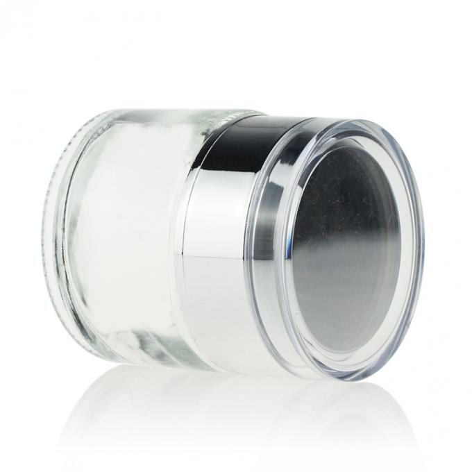 Glas-kosmetisches Glas 50ml des Großhandels- klaren Sahne- kosmetischen Behälters des Fabrikpreises