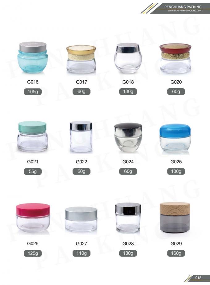 Glas-kosmetisches Glas 50ml des Großhandels- klaren Sahne- kosmetischen Behälters des Fabrikpreises