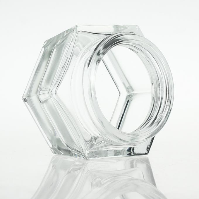 Cremetiegels Manufaktur kosmetisches Glasglas des transparenten skincare Gläser 30g mit Acrylkappe und Abdeckung