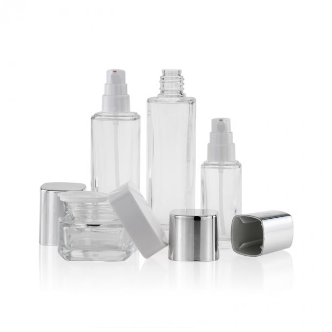 Heißer Verkaufshautpflegesatzes Glasflasche 50ml 100ml 120ml des kosmetischen glas-Flaschenbehälter Verpacken