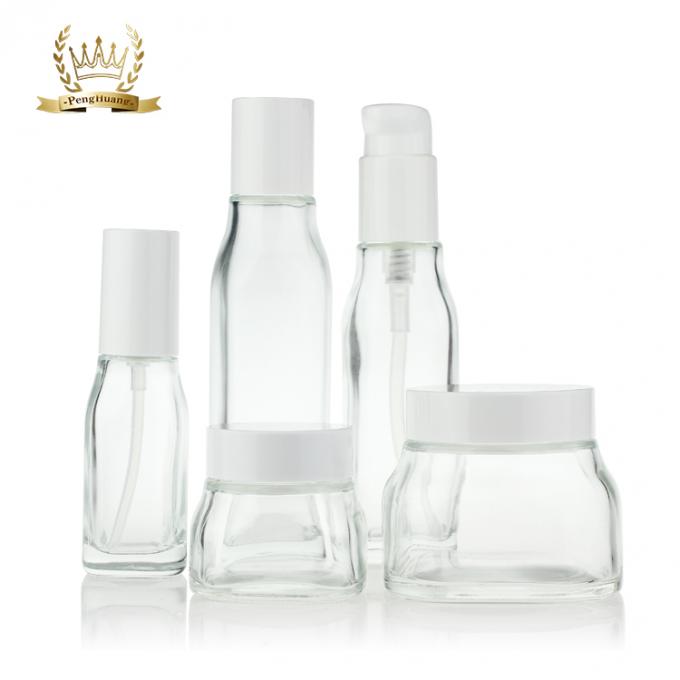 Produktbehälter skincare Glasflasche des Quadrats 50g 150g 40ml 100ml 120ml kosmetischer