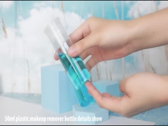 Make-upabbau-Verpackenflasche 50ml/60ml PET+PP mit Druckpumpe samll Größe einfach durchzuführen