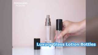 Luxuriöse Lotionsflaschen aus Glas, 30 ml, Pumpverpackung